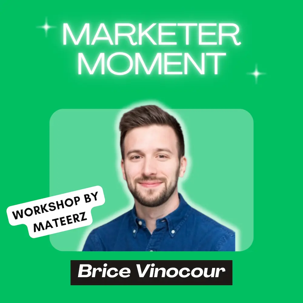 Brice Vinocour est invité au podcast Marketer Moment pour parler de l'avenir du directeur marketing (CMO) et comment devenir Fractional CMO (Part-time CMO)