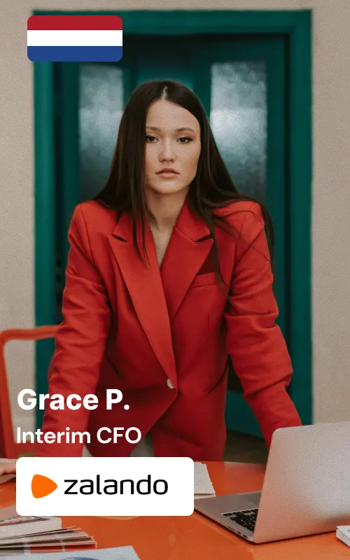 Headshot of Grace, experienced interim CFO with Zalando background, showcasing Mateerz Network's interim management expertise